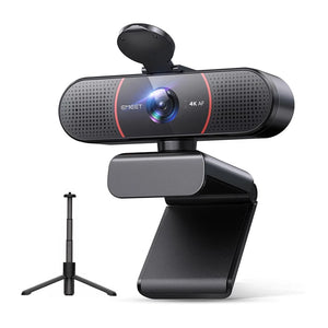 NNEOBA 4K USB Webcam with Tripod Sony Sensor Autofocus Black