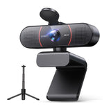 NNEOBA 4K USB Webcam with Tripod Sony Sensor Autofocus Black