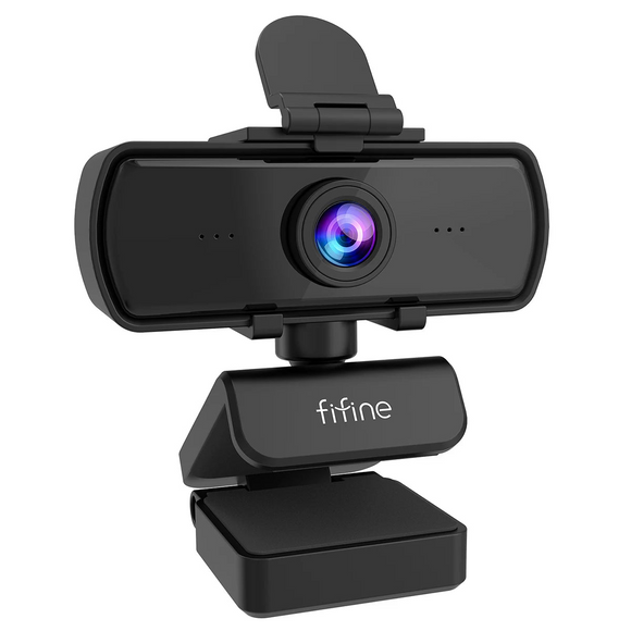 NNEOBA 1440p Full HD USB Webcam with Microphone Tripod Black