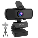 NNEOBA 1440p Full HD USB Webcam with Microphone Tripod Black