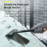 Multi-Function Car Ice Scraper & Snow Brush – TPU Windshield Ice Breaker for Quick Snow Removal