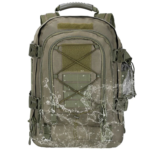 NNEOBA 60L Expandable Tactical Backpack Molle Green