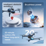 NNEOBA 8K HD Three-Camera RC Drone with Screen Remote