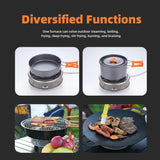 NNEOBA 4000W Camping Gas Stove Foldable High-Power Windproof Silver