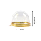 50pcs Clear Plastic Mini Cupcake Boxes with Gold Bases