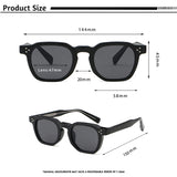 Small Frame Square Sunglasses for Men and Women