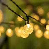 11M 60-LED Solar Crystal Globe String Lights – IP65 Waterproof