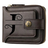 Personalized PU Leather Bifold Wallet with Chain