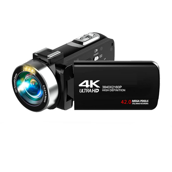NNEOBA 4K Digital Camera Dual Battery 64GB Card Included Black