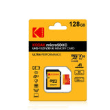 KODAK 128GB MicroSD Card U3 V30 4K High-Speed