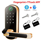 NNEOBA Smart Fingerprint Door Lock with App Control & IC Cards (Waterproof)