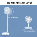 NNEOBA 10800mAh Folding Portable Fan with USB Charging