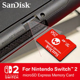 56GB microSD EXPRESS Memory Card, C10 U3 for Professional Nintendo Switch 2