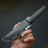 NNEOBA Portable Fixed Blade Knife Silver