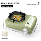 NNEOBA 5800W Camping Gas Stove High Firepower Cassette Green