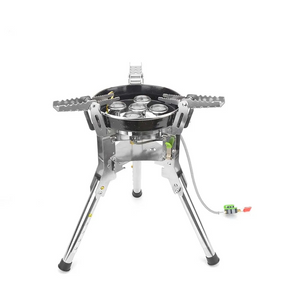 NNEOBA Camping Gas Stove 7400W High-Power Silver