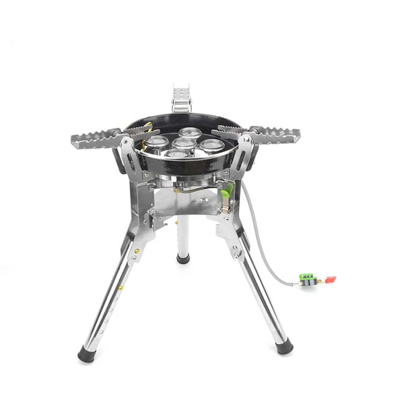 NNEOBA Camping Gas Stove 7400W High-Power Silver