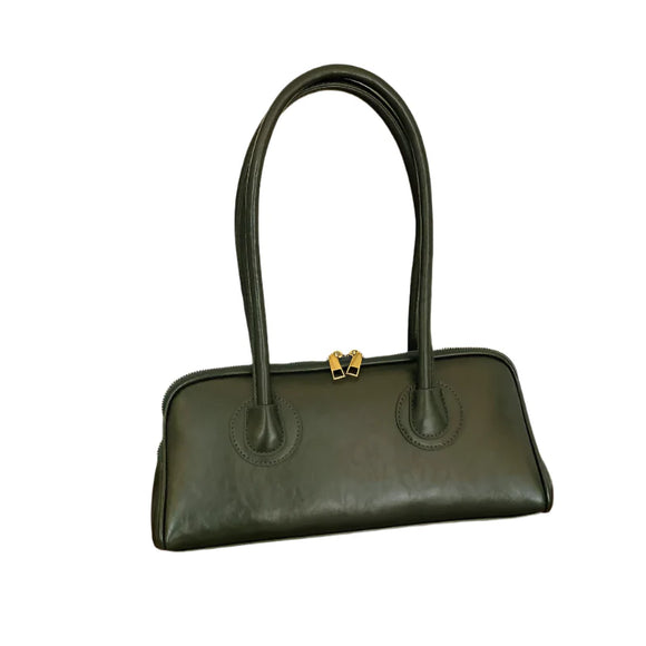 NNEOBA Baguette Shoulder Bag Large Pillow Style (Green)