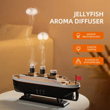 NNEOBA Retro Ship Humidifier – Ultrasonic Aroma Diffuser with Remote Control
