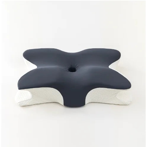 NNEOBA Butterfly-Shaped Orthopedic Memory Foam Pillow Cervical Neck Support Grey