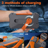 NNEOBA Emergency Hand Crank Solar Radio Orange