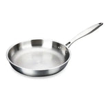 NNEOBA 30cm 304 Stainless Steel Wok Frying Pan Nano Non-Stick Silver