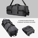 NNEOBA Roller Travel Duffel Bag with Fixed Casters Grey