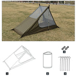 NNEOBA Airy 1 Mesh Tent Backpacking Shelter with Dual Doors Green
