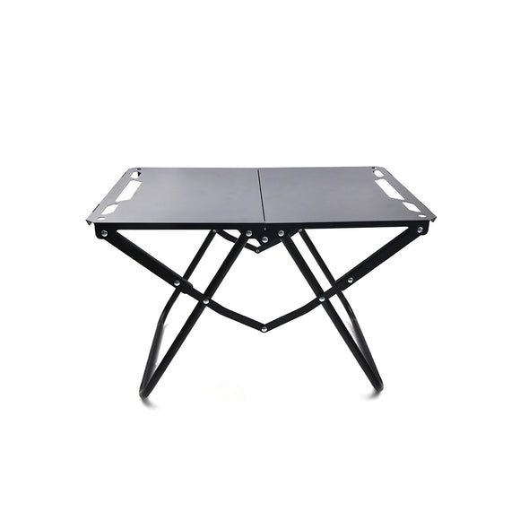 NNEOBA Foldable Hollowed Surface Camping Table Black