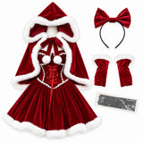Women's Santa Claus  Vintage Medieval Christmas Costume Set