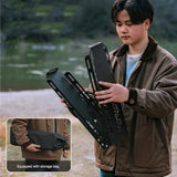 NNEOBA Foldable Camping Tripod Top Plate Rack Black