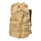 NNEOBA 60L Tactical Camping Backpack Waterproof Khaki