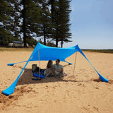NNEOBA Portable Beach Tent Sun Shelter Windproof Camping Canopy Blue