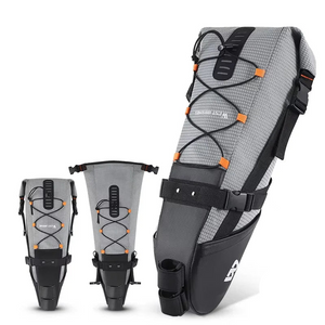 NNEOBA Waterproof 10L Reflective Bike Saddle Bag Gray