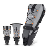 NNEOBA Waterproof 10L Reflective Bike Saddle Bag Gray
