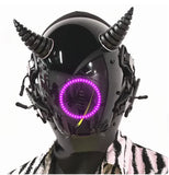Cyberpunk Mask Led Hair Festival Halloween Christmas Cosplay Helmet Party Gift For Adults