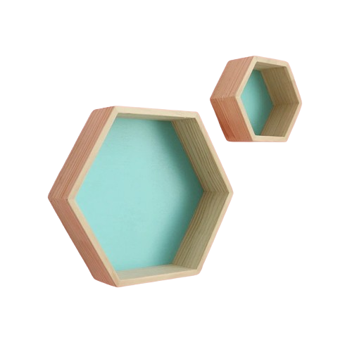 NNEOBA Children Nordic Hexagon Wall Shelves