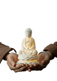NNEOBA Ceramic Buddha LED Lamp: Tranquil Dhyana Sculpture