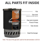 NNEOBA All-in-One Camping Cooking System with Heat Exchanger Black