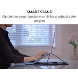 NNEOBA Portable Laptop Desk Stand: Foldable & Adjustable, Ideal for Bed, Couch, Office - Black