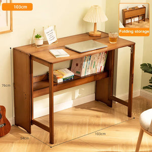 NNEOBA Folding Tawny Computer Table Desk - Multipurpose Bedside Workstation (103cm)