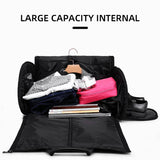 NNEOBA Convertible Garment Duffel Bag Travel Black