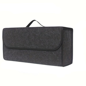 NNEOBA Anti-Slip Car Trunk Organizer–Foldable Felt Storage Box Grey