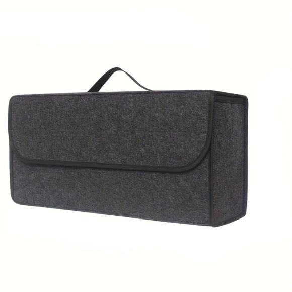 NNEOBA Anti-Slip Car Trunk Organizer–Foldable Felt Storage Box Grey