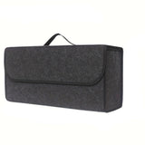 NNEOBA Anti-Slip Car Trunk Organizer–Foldable Felt Storage Box Grey