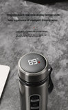 NNEOBA Thermos Bottle with LED Temperature Display Silver