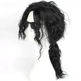 Medium Long Curly Black Cosplay Wig