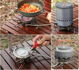 NNEOBA 3800W Windproof Camping Gas Stove Silver
