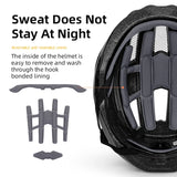 NNEOBA Bicycle Helmet with USB Rechargeable Rear Light Titanium