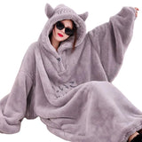 NNEOBA Oversized Fleece Hoodie Blanket